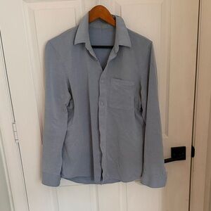 Lululemon Light Blue Button-Up Shirt - Classic Long Sleeve